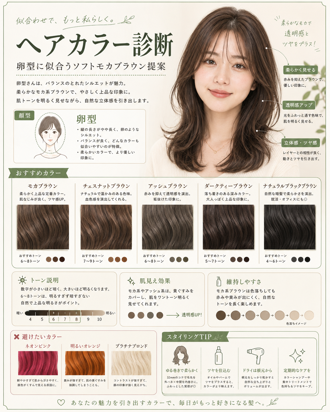 AI hair color recommendation example