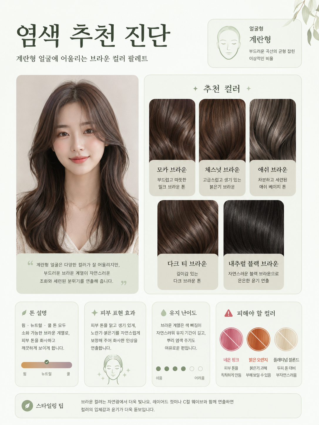 AI hair color recommendation example